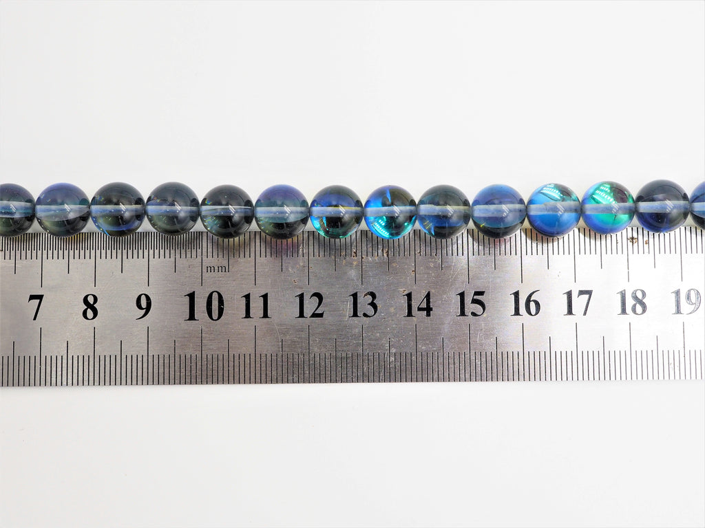Beautiful Glossy Grey Spectrolite Quartz, Crystal Round beads, 6mm/8mm/10mm/12mm Manmade Gray Blue Moonstone beads,15.5inch strand, SKU#U290
