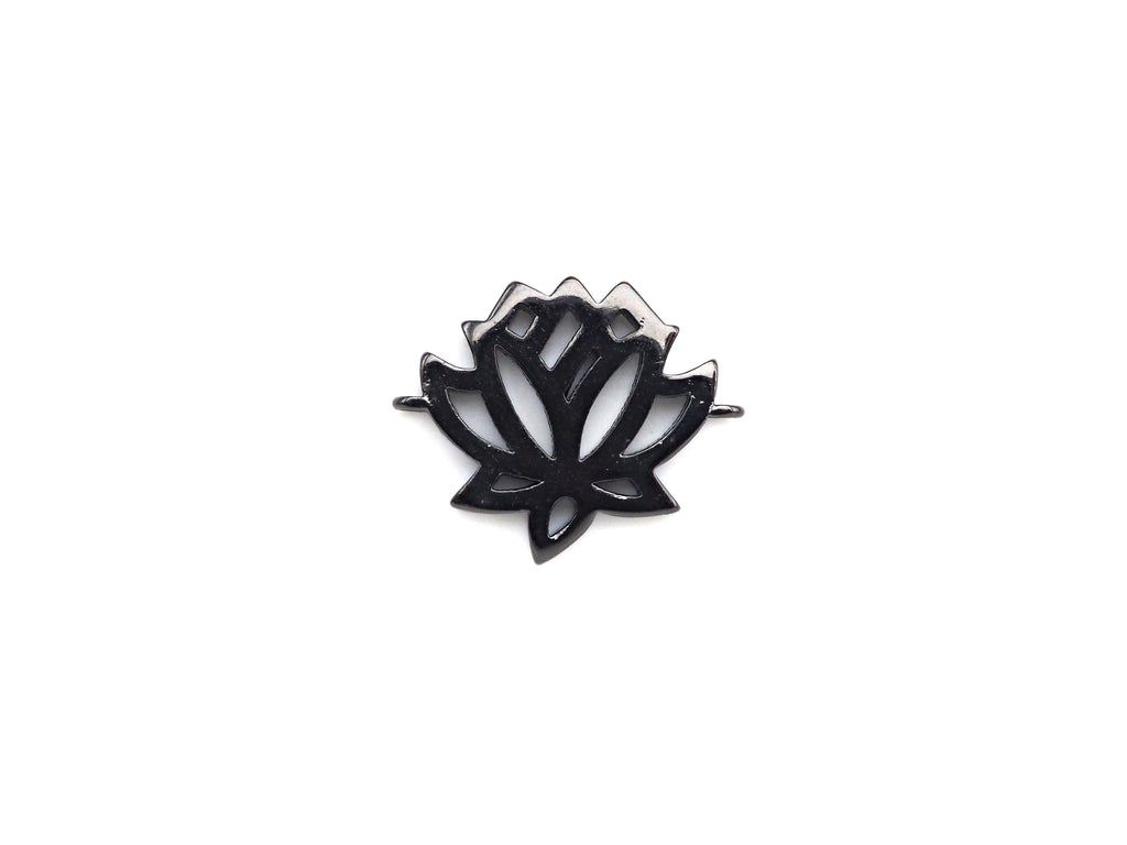Lotus Flower Connector Charm, Gold/Rose Gold/Silver/Gunmetal Color Flower Charm, 16x20mm, sku#Z958