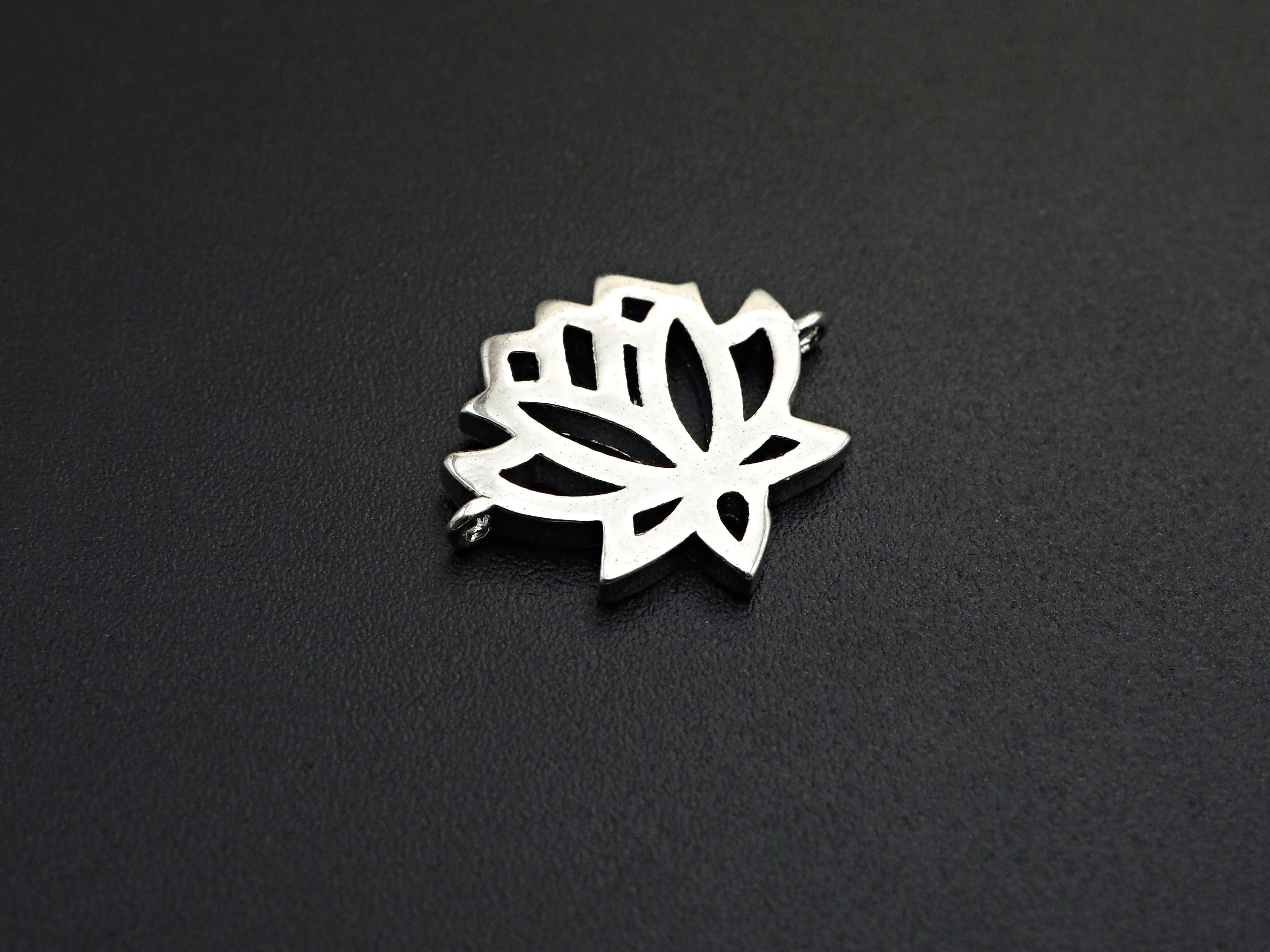 Lotus Flower Connector Charm, Gold/Rose Gold/Silver/Gunmetal Color Flower Charm, 16x20mm, sku#Z958