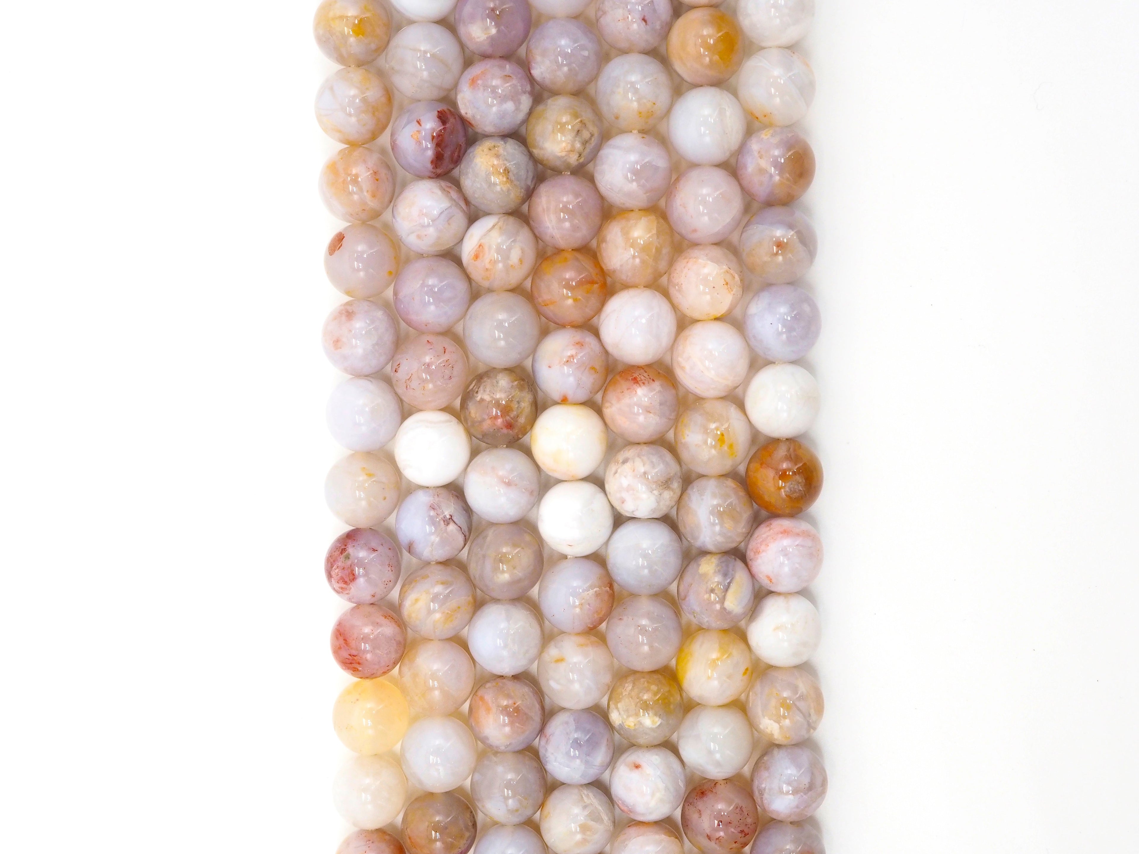 Natural Smooth/Faceted Round Pink/Blush Mix of Agate beads, 6mm/8mm/10mm/12mm Natural Gemstone beads,Agate Beads, 15.5inch strand, SKU#U240