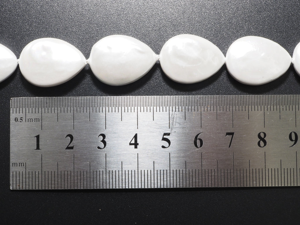 Quality Plated White Mother of Pearl, Mop Shell, Teardrop Shape White Pearl,SKU#U239c