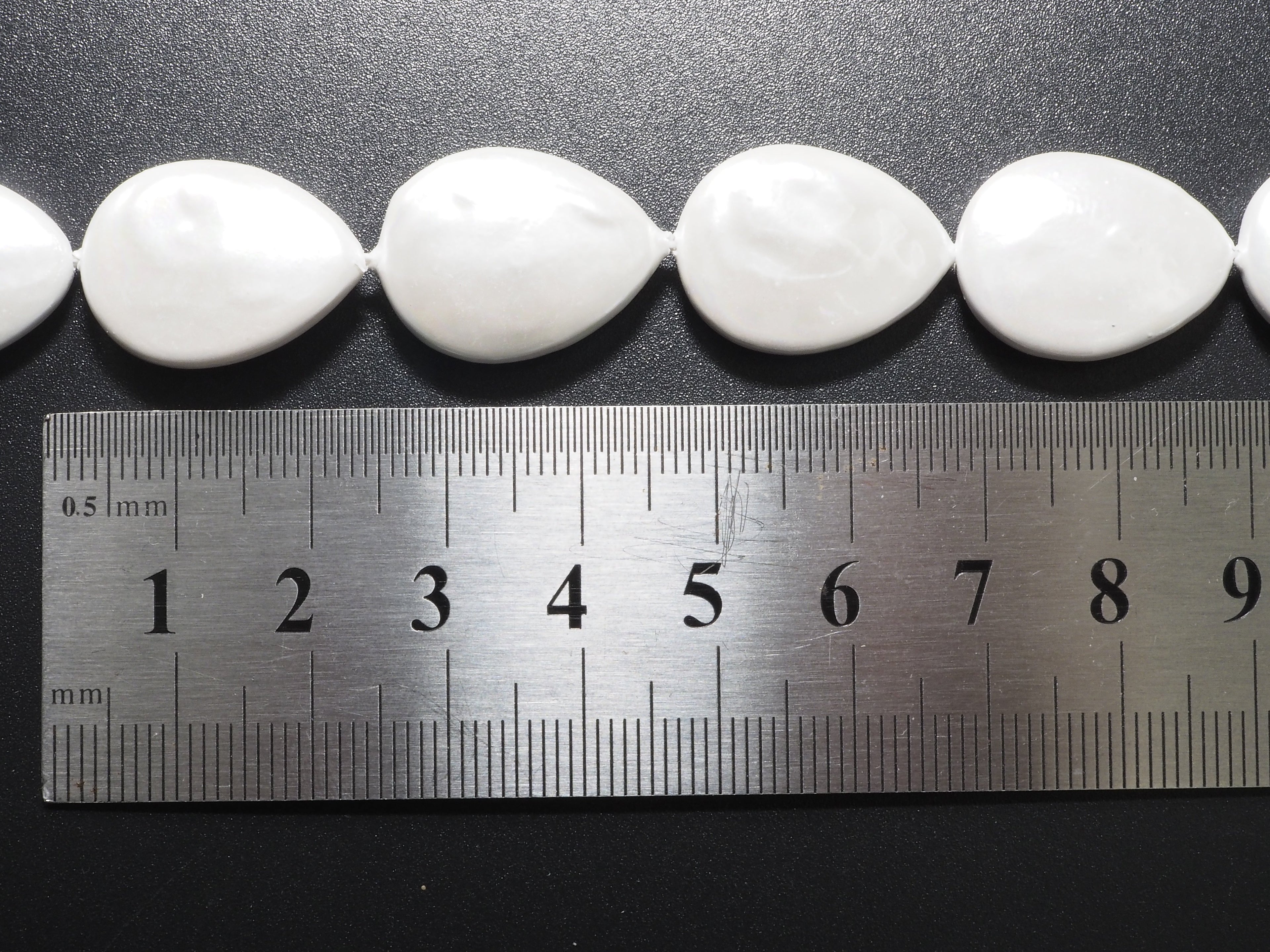 Quality Plated White Mother of Pearl, Mop Shell, Teardrop Shape White Pearl,SKU#U239c