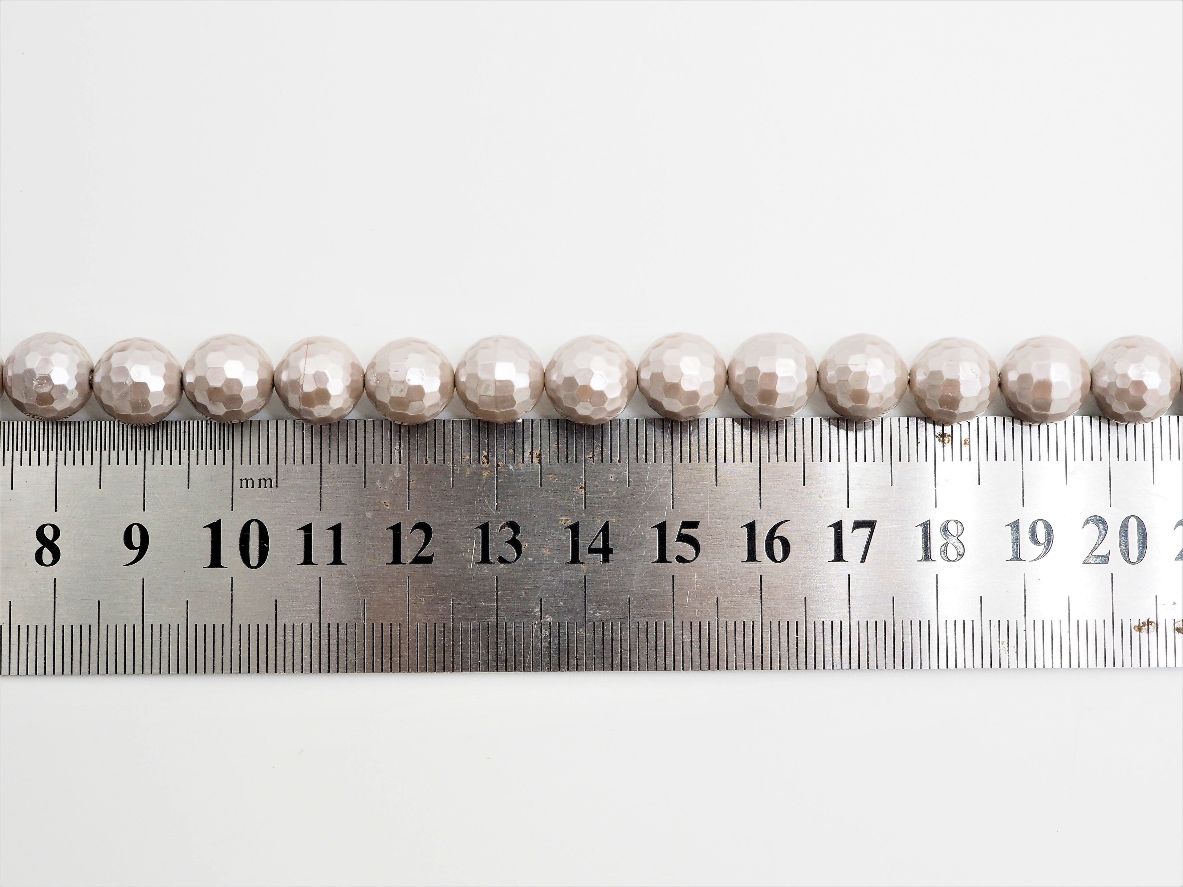 Wholesale Quality Natural Mother of Pearl Sliver Gray Round Facted beads, 6mm/8mm/10mm/12mm/14mm Gray MOP Beads, 15.5inch strand, SKU#T114