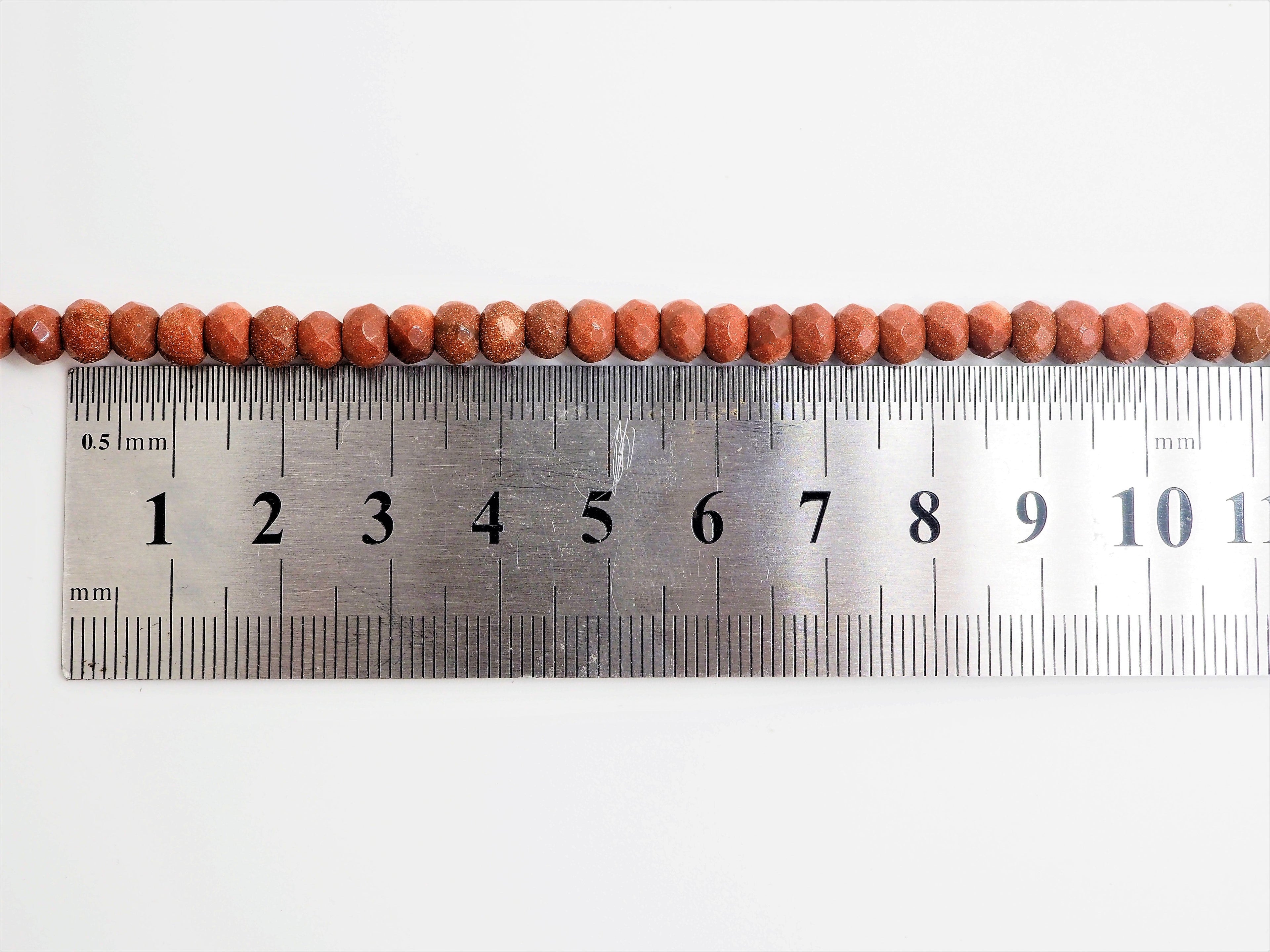 Natural Faceted Goldstone beads, 2x4/4x6/5x8mm Natural Gold Gemstone beads, Natural Goldstone Beads, 15.5inch strand, SKU#U260