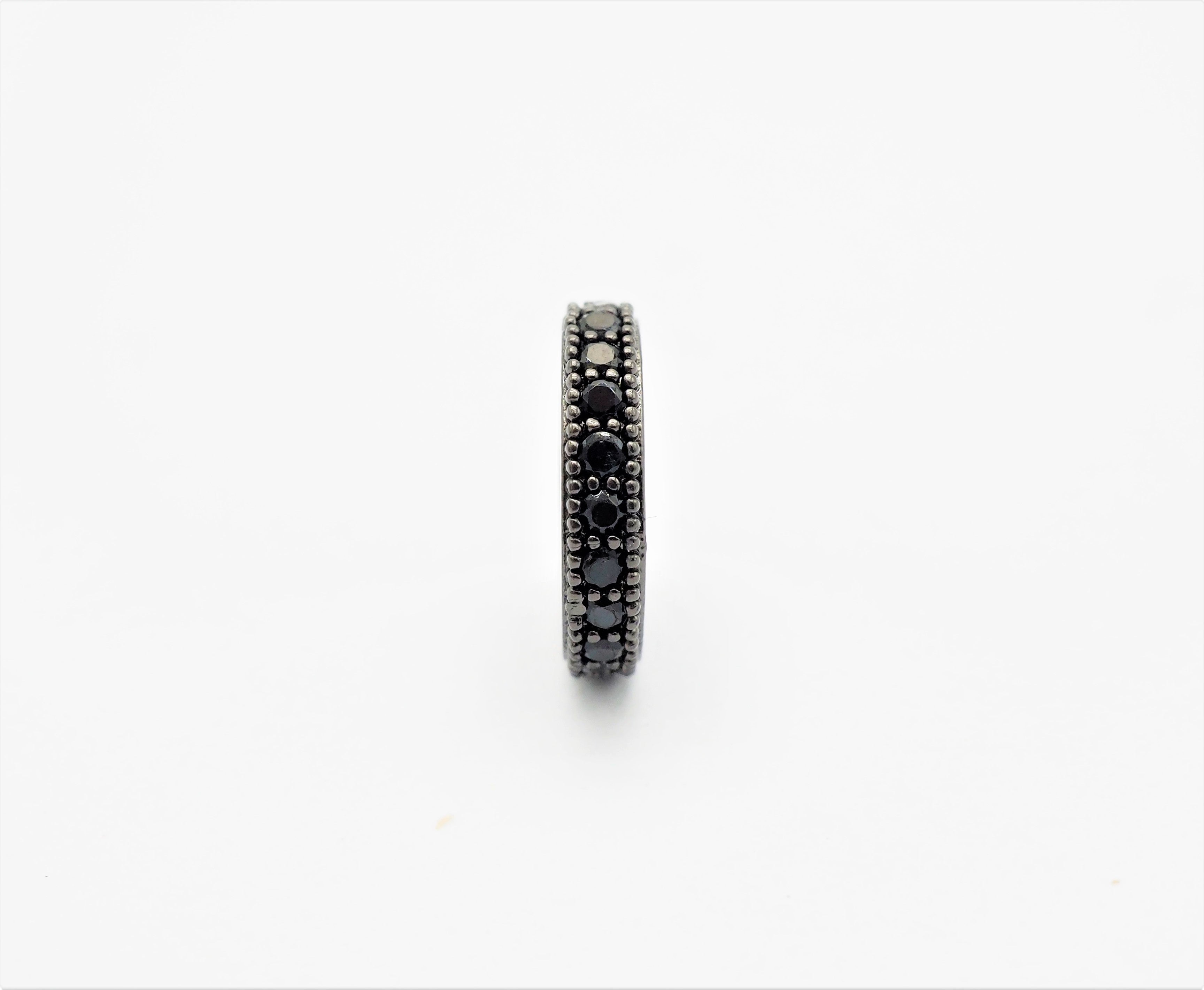 Micro Pave Black CZ On Black Wheel Spacer Beads, Cubic Zirconia Wheel Round Spacer Beads,Pave Beads,6/8/10/12mm, sku#C72