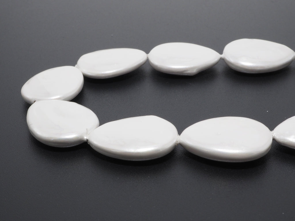 Quality Plated White Mother of Pearl, Mop Shell, Teardrop Shape White Pearl,SKU#U239c