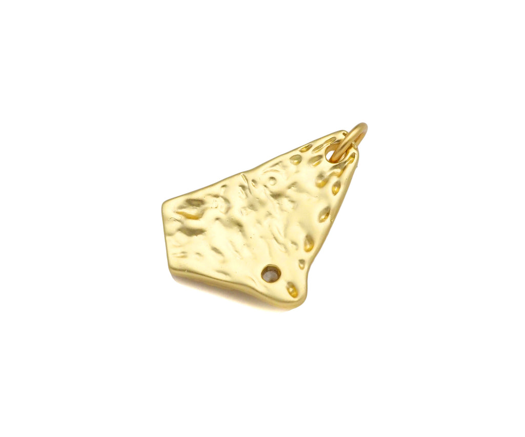 CZ Micro Pave Embossed Lady On Triangle Pendant,Cubic Zirconia Matt Silver/Gold Charm, Necklace Bracelet Charm Pendant, 19x13mm, Sku#Y453