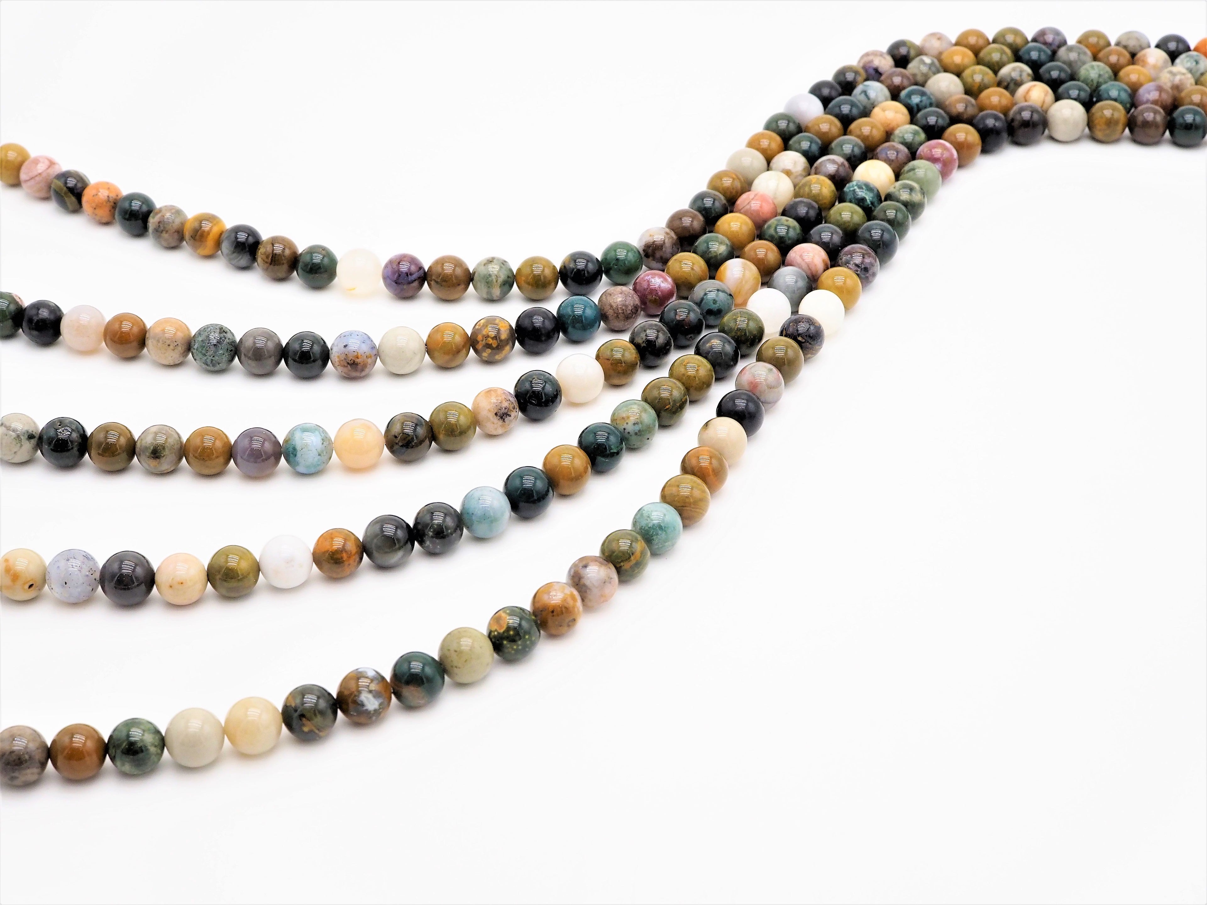 Quality Natural Light Ocean Jasper beads, Smooth Round 6mm/8mm/10mm Natural Gemstone beads, 15.5inch strand, SKU#U296