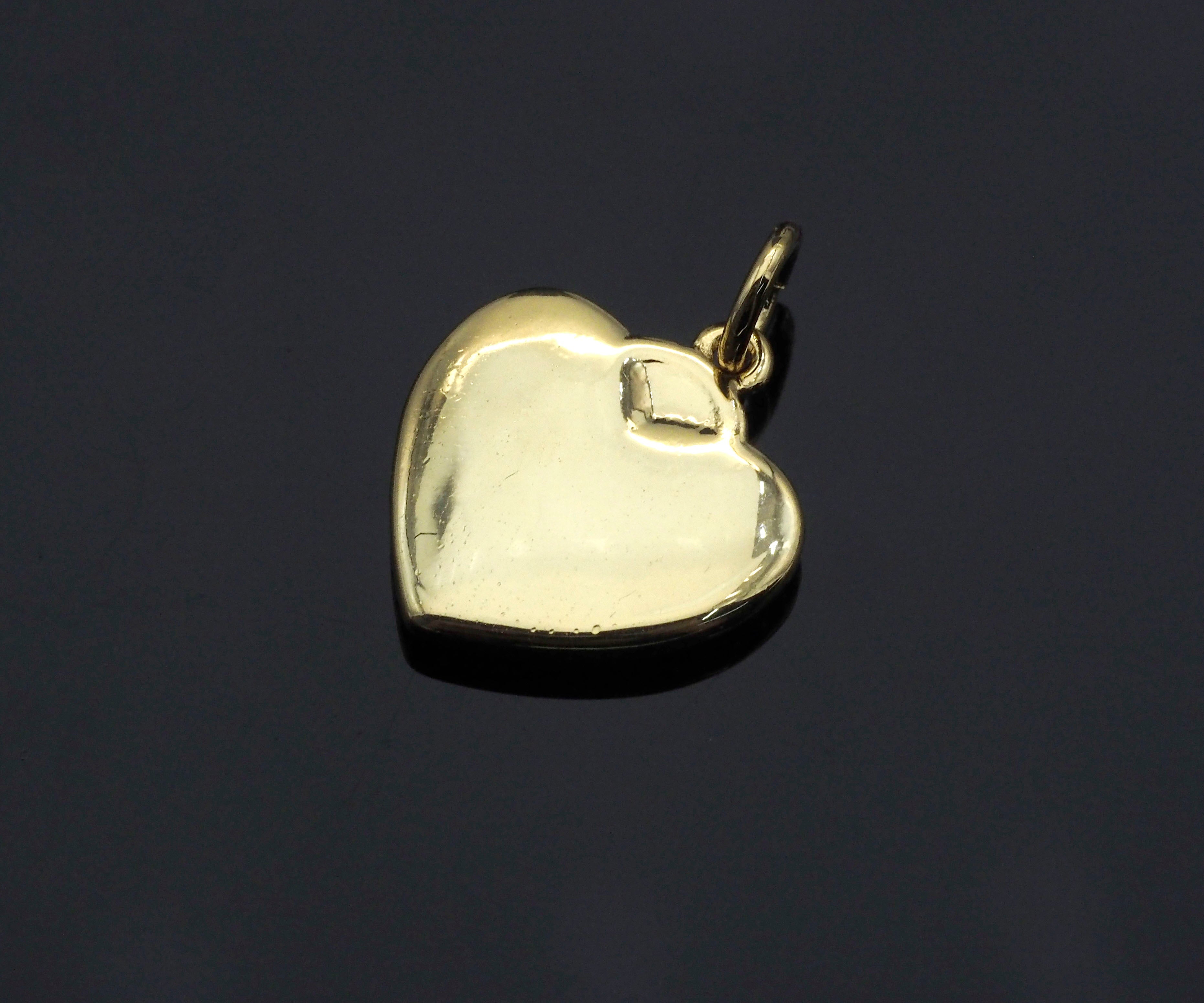 CZ Micro Pave Falling Heart Shape Pendant, Gold/Silver Plated Jewelry, Necklace Bracelet Charm Pendant, Heart Charm, 13x14mm,sku#F1215