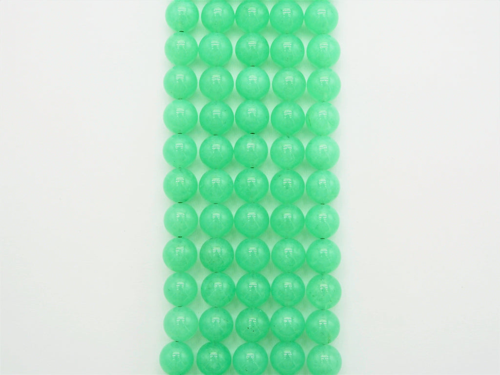 Chrysoprase Jade Round Smooth Beads, 6mm/8mm/10mm Jade,Green Gemstone Beads, 15.5'' Full Strand, SKU#U306C