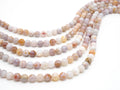 Natural Smooth/Faceted Round Pink/Blush Mix of Agate beads, 6mm/8mm/10mm/12mm Natural Gemstone beads,Agate Beads, 15.5inch strand, SKU#U240