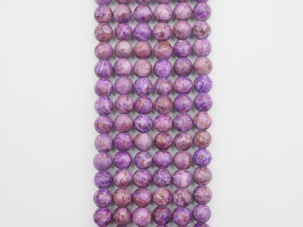 Smooth Round Africa Turquoise beads, 6mm/8mm/10mm/12mm Purple Gemstone beads, Africa Turquoise beads, 15.5inch strand, SKU#U266