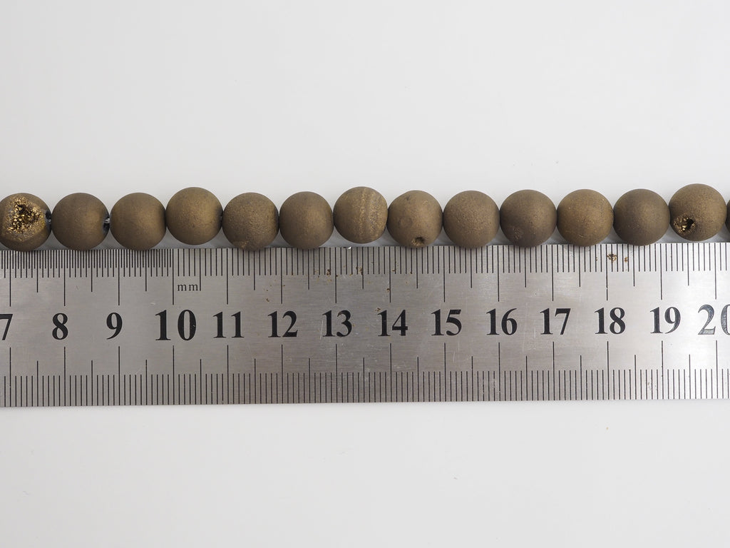 Natural Brown Champaign Druzy Agate beads, 6mm/8mm/10mm/12mm/14mm Brown Gold Gemstone beads, Druzy Agate beads, 15.5inch strand, SKU#U277