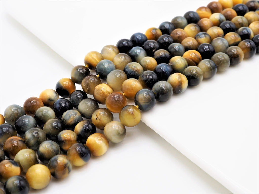 High Quality Natural Golden Blue Round Tiger Eye beads, 6mm/8mm/10mm/12mm/14mm Genuine Beads, Tiger Eye Beads, 15.5inch strand, SKU#U285