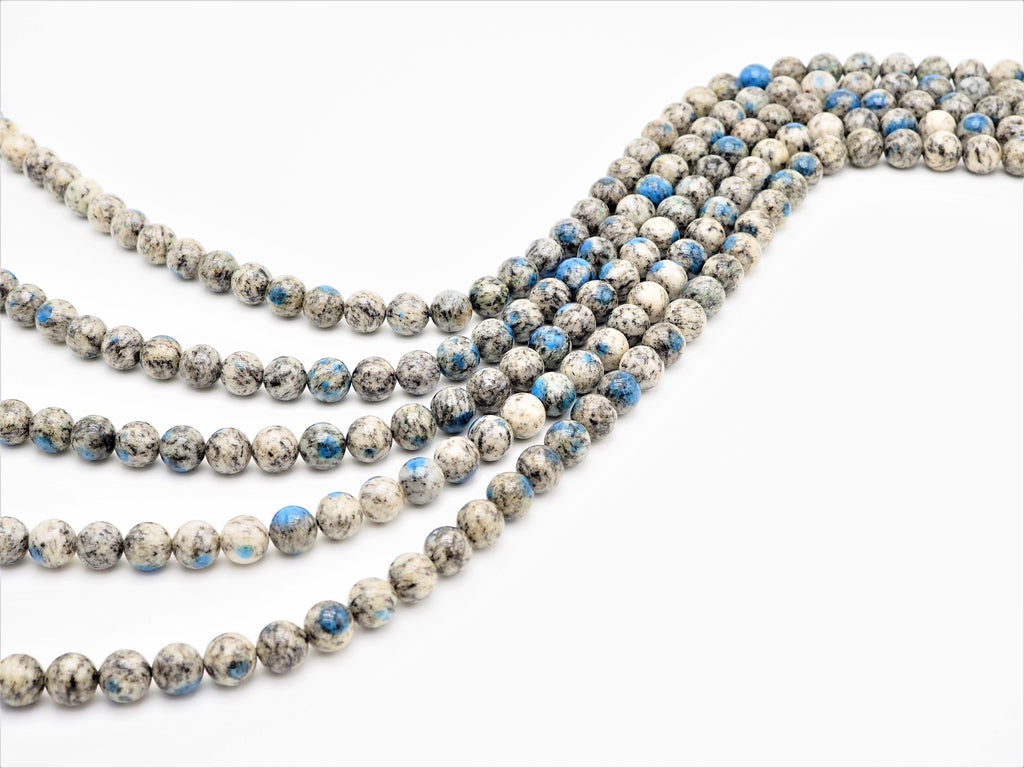 Top Quality Natural K2 Jasper Smooth Round Beads, 8mm/10mm/12mm/14mm/16mm Gray Blue Gemstone Beads,15.5" Full Strand,SKU#U318