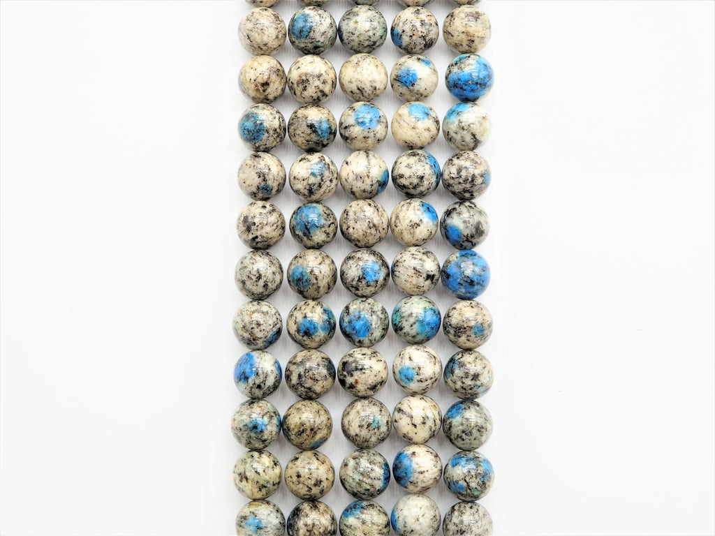 Top Quality Natural K2 Jasper Smooth Round Beads, 8mm/10mm/12mm/14mm/16mm Gray Blue Gemstone Beads,15.5" Full Strand,SKU#U318