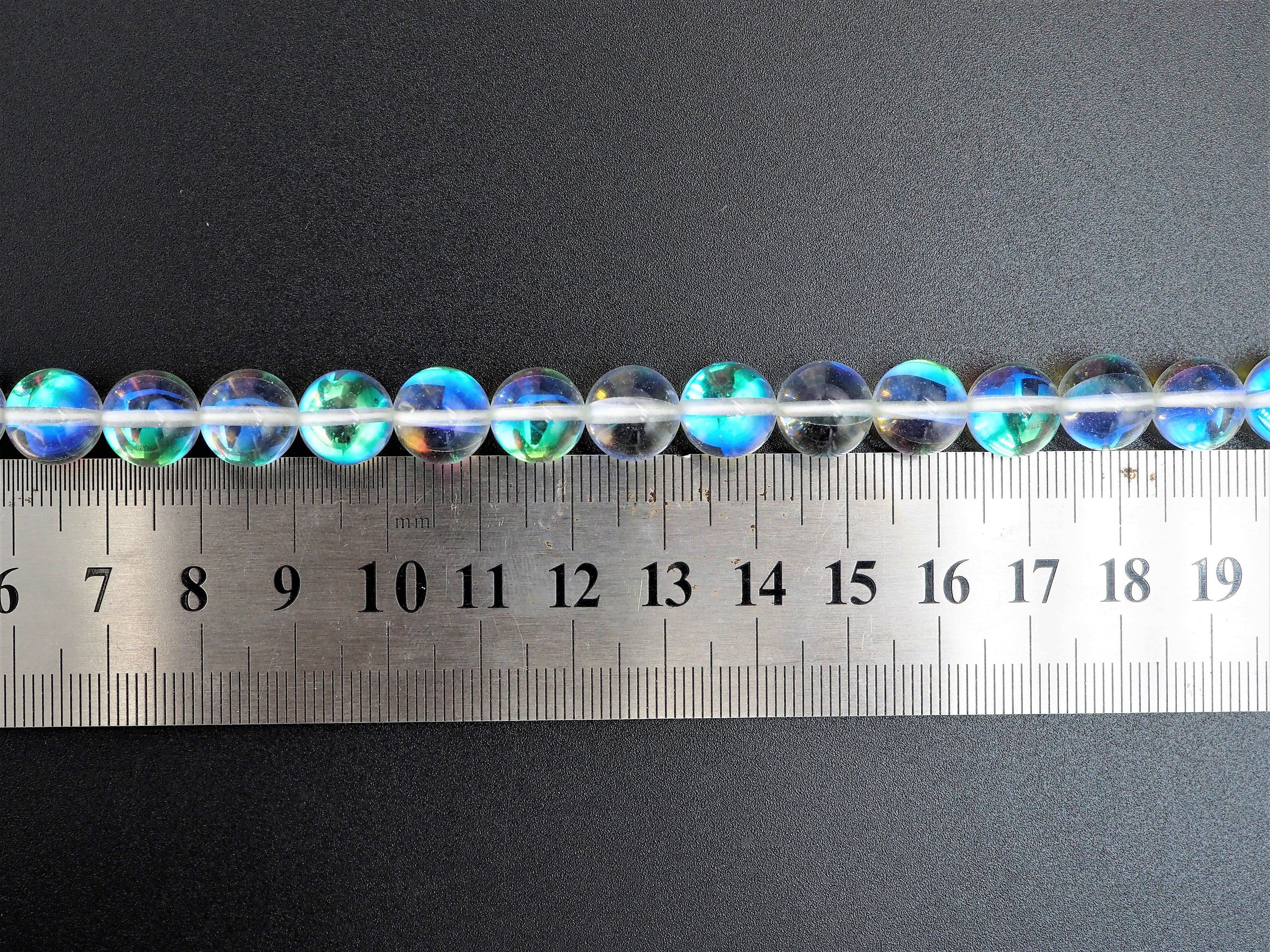 Beautiful Glossy Clear Spectrolite Quartz, Crystal Round bea