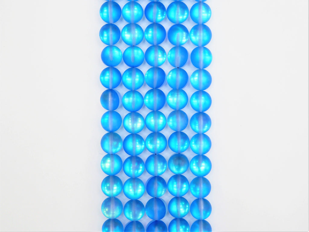 Beautiful Sapphire Blue Spectrolite Quartz Matte, 6mm/8mm/10mm/12mm Blue Crystal beads, Blue Beads, 15.5inch strand, SKU#U288