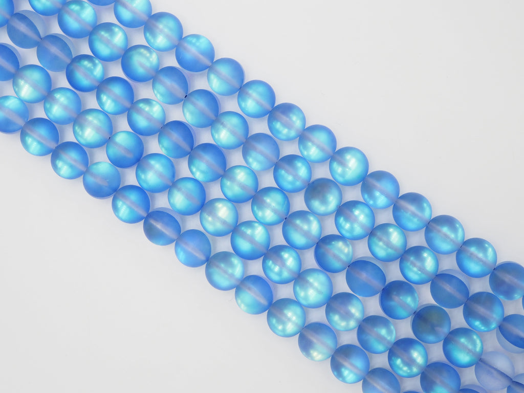 Beautiful Sapphire Blue Spectrolite Quartz Matte, 6mm/8mm/10mm/12mm Blue Crystal beads, Blue Beads, 15.5inch strand, SKU#U288