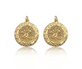 Gold Filled Chinese Love Word On Round Shape Pendant, 14KK Gold Filled Love Medallion Charm, Necklace Bracelet Charm, 17x20mm, Sku#ZX18
