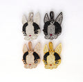 CZ Micro Pave Bunny Rabbit Head Charm Pendant, Cubic Zirconia Pendant, Gold/Silver/Rose Gold/Black, 28x20mm, SKU#F517