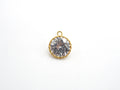 14mm Micro Pave Round Shaped Pendant with Big Clear CZ, Black/Gold/Silver/Rose gold, Bridal Jewelry Charms, Wedding Jewelry Findings,sku#B85