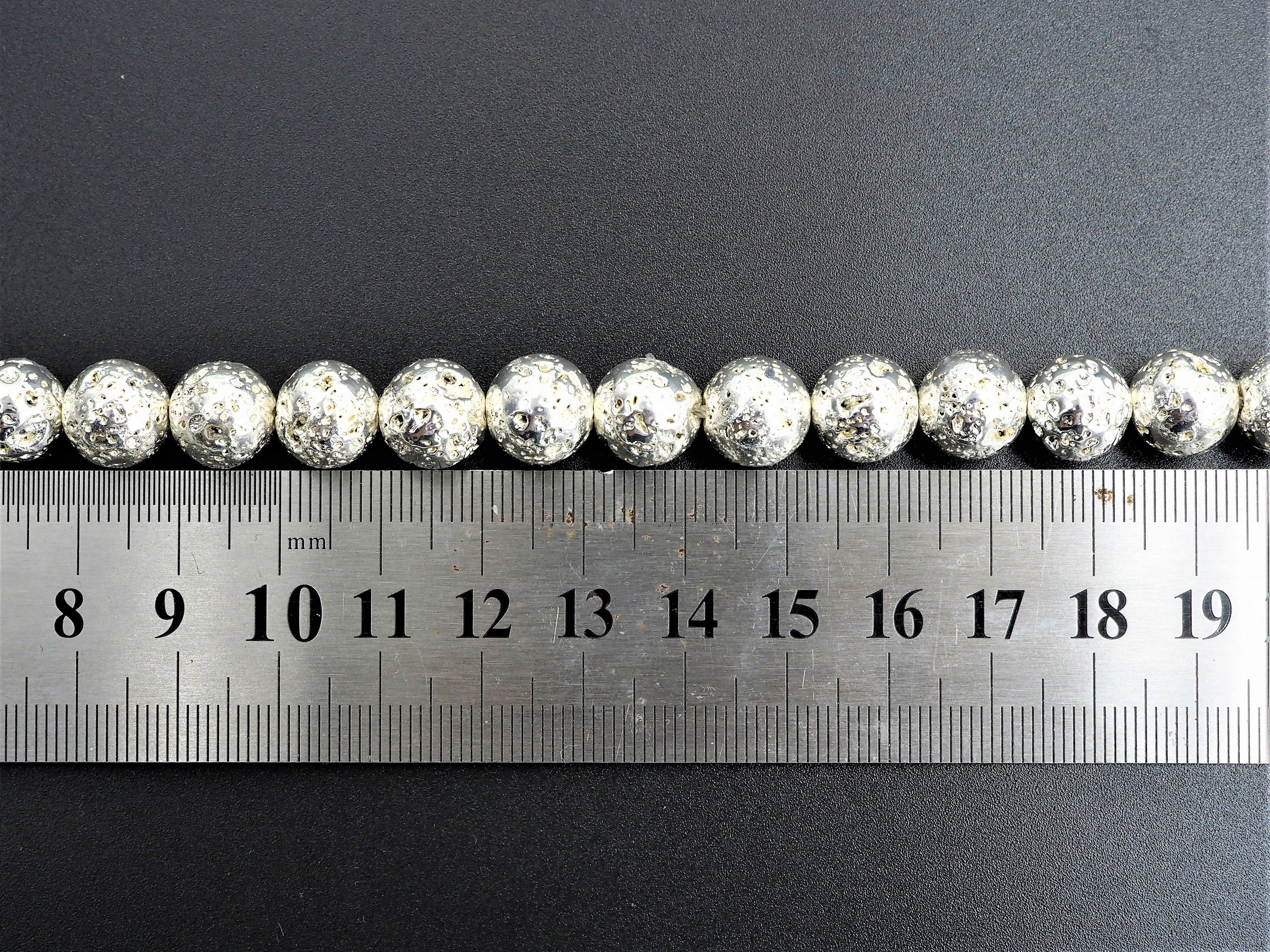 NEW!!! Silver Plated Lava Round Beads, 4mm/6mm/8mm/10mm/12mm silver Gemstone Beads,15.5" Full Strand, Wholesale Gemstone Beads,SKU#S109