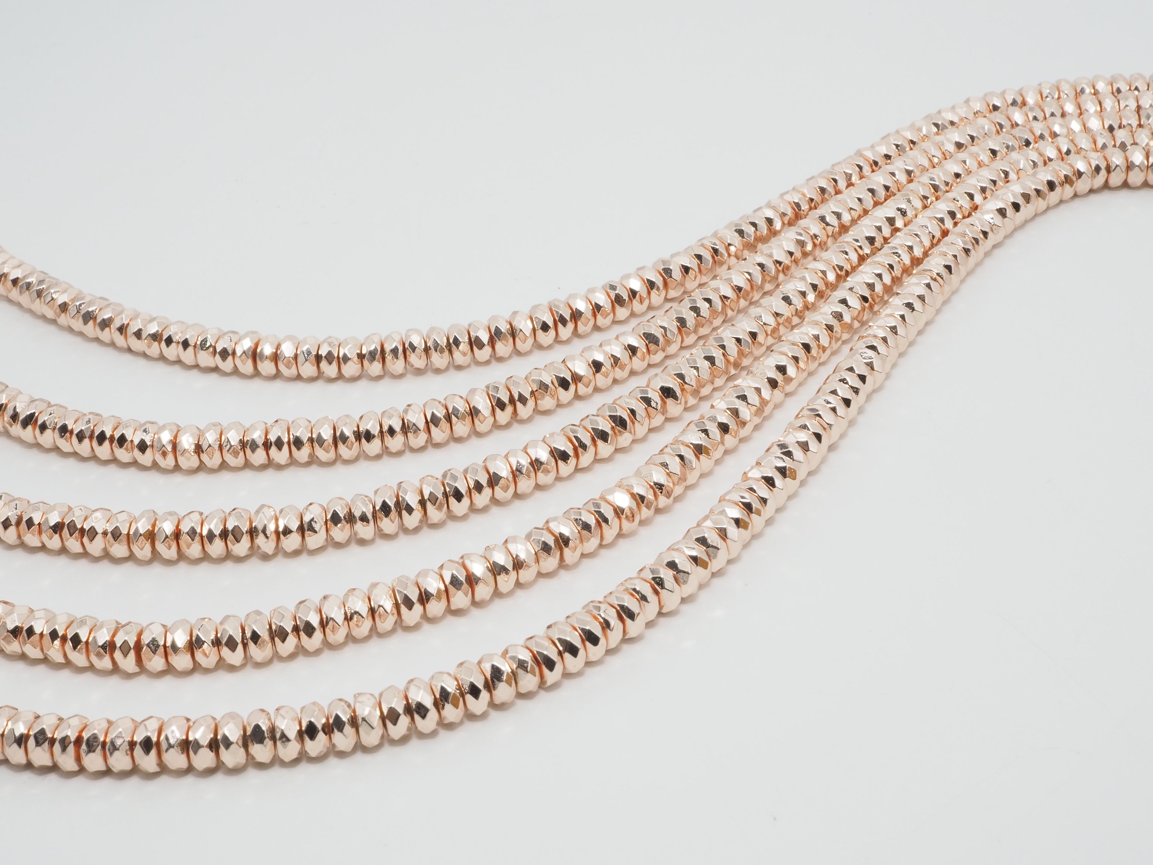 2018 New Light Rose Gold Color Hematite-2x3/2x4/3x6/3x8mm Ro