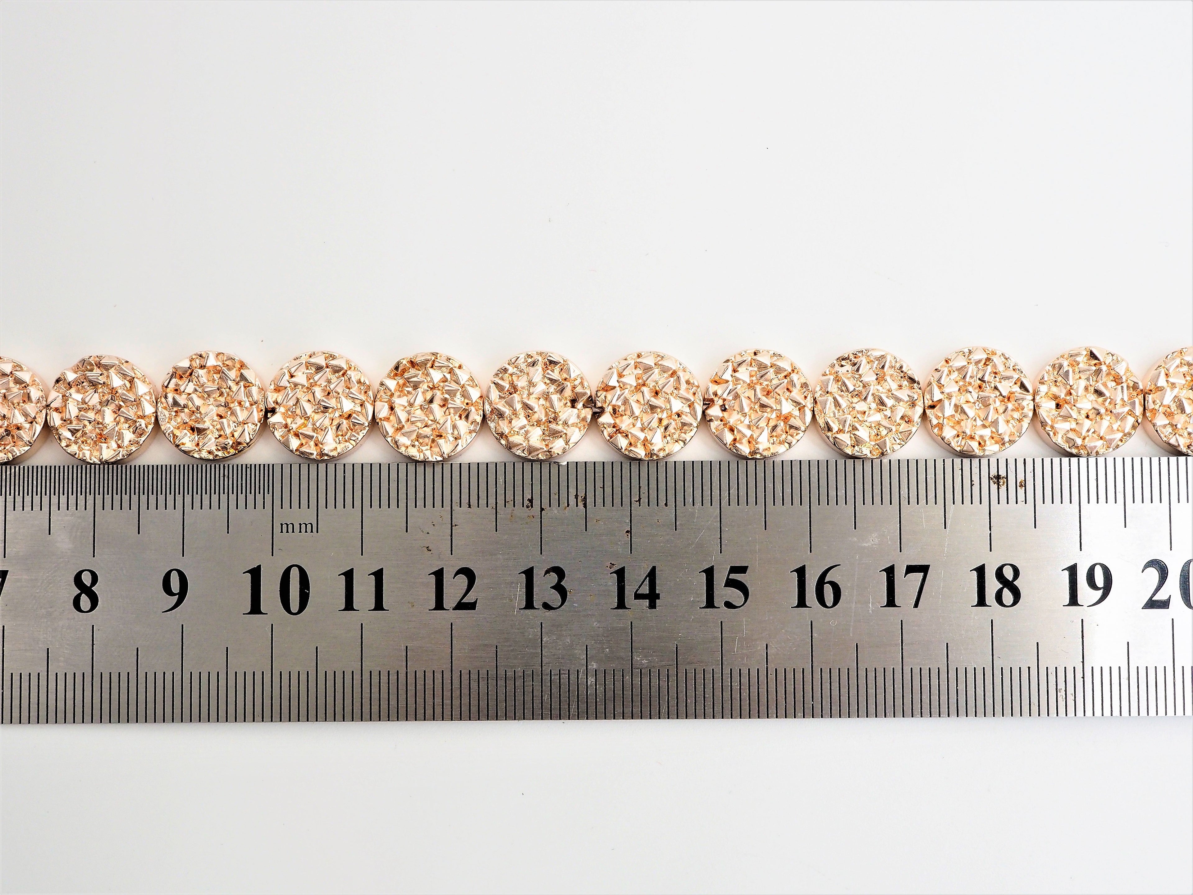 Natural Druzy Style Light Rose Gold Hematite, sku#S99