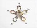 CZ Micro Pave Dual Color Lobster Claw Clasp/Link Connector, Pave Claw Clasp, Micro Pave Clasp, 14x27mm sku#H128