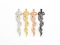 CZ Micro Pave Animal Inspired Sword Pendant, Cubic Zirconia Sword Large Pendant/Charm 13x50mm,sku#F551