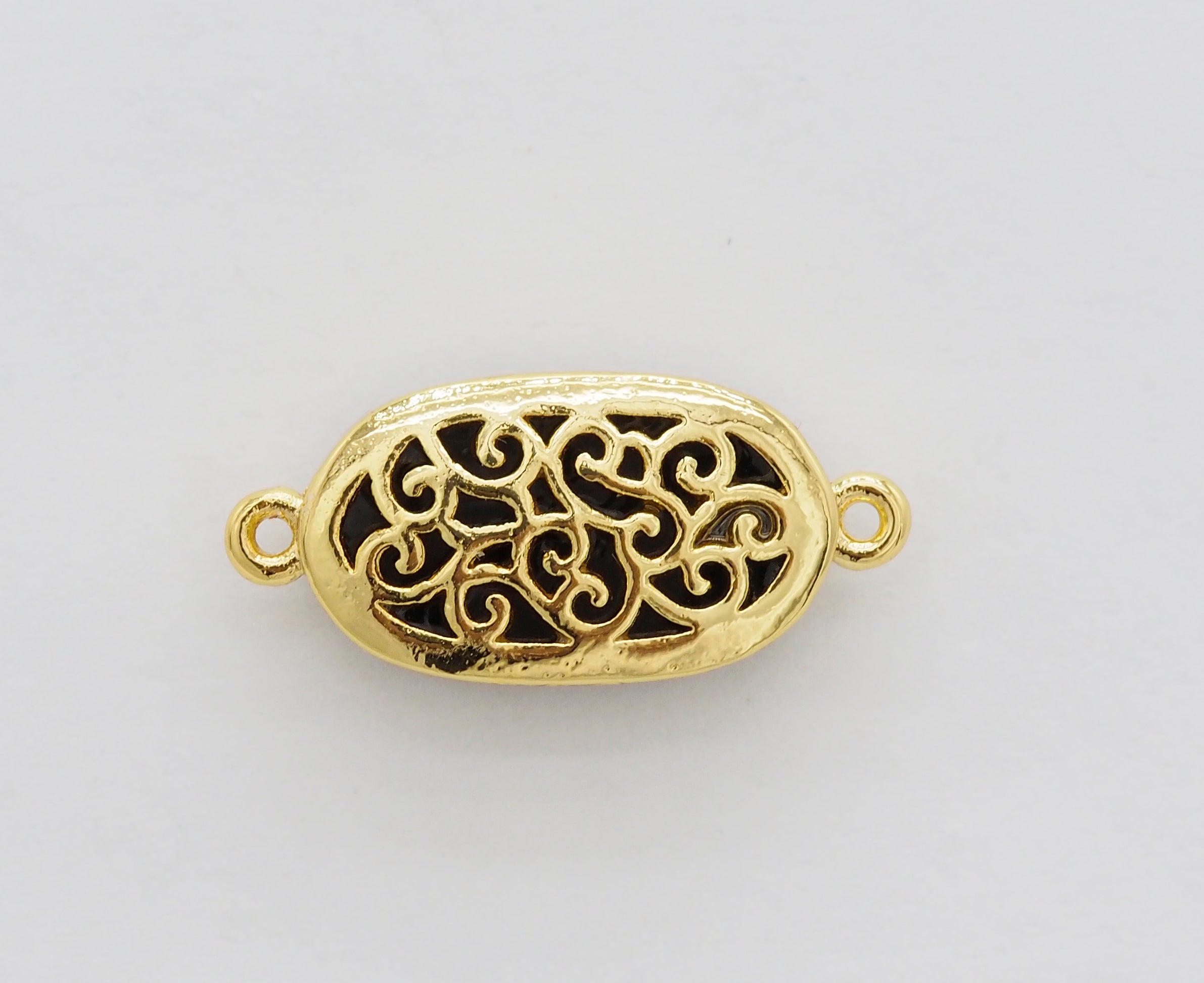 Mystic Druzy Drusy Oval Connector Beads, Bezel Druzy Charm, Gold/Silver finish,Gold/Black/White Opal/ Cobalt Blue,9x20mm,SKU#V26