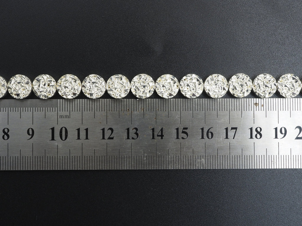 Natural Silver Druzy Style Hematite Beads,Round Flat Coin Gemstone, 8mm/10mm/12mm, 15.5inch full strand,Bright Silver Metallic Beads,SKU#S96