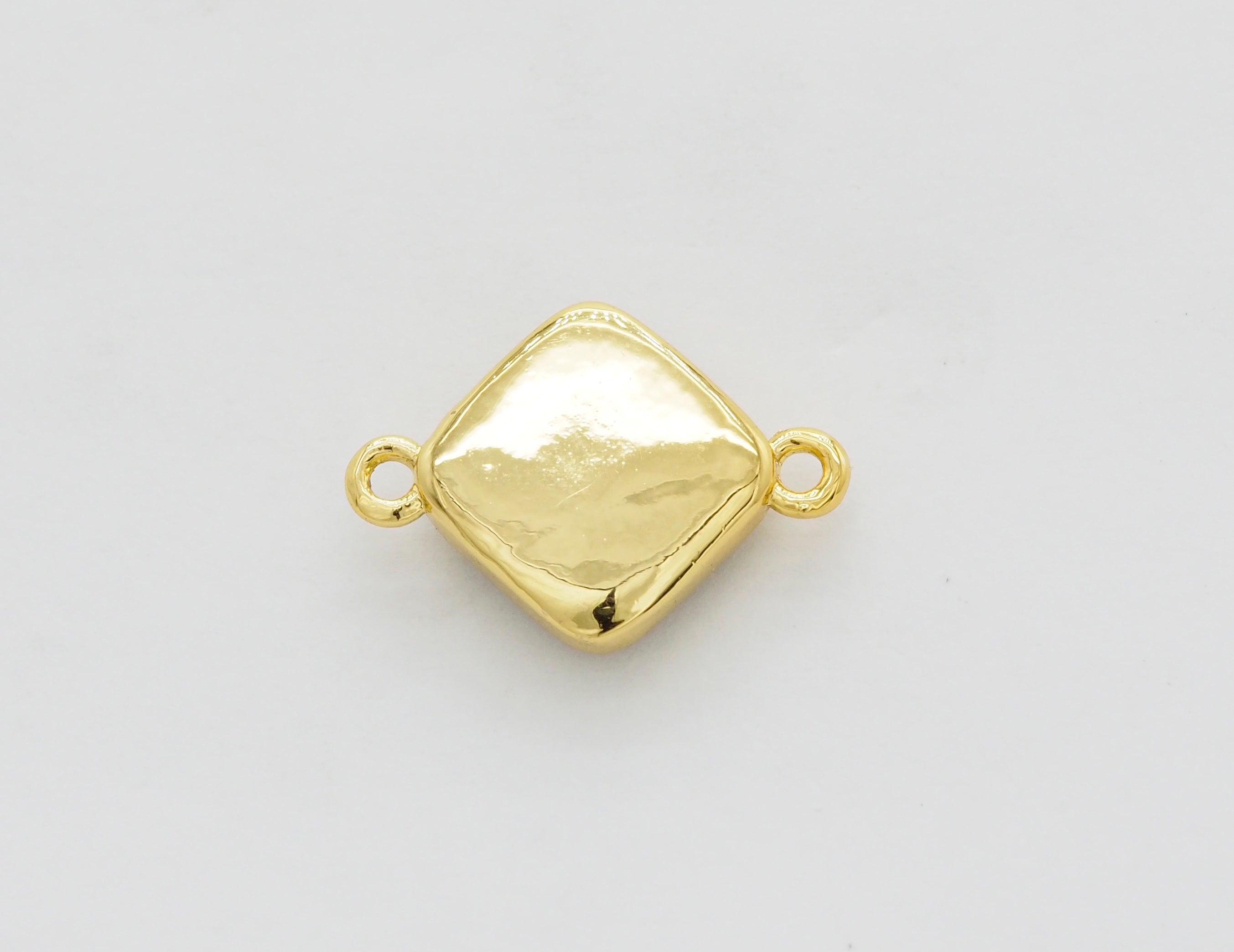 Mystic Drusy Diamond Shape Bezel Connector Beads, Bezel Druzy Charm, Gold/Silver finish,Pink/Black/Silver/White/Blue, 12x16mm,SKU#V30