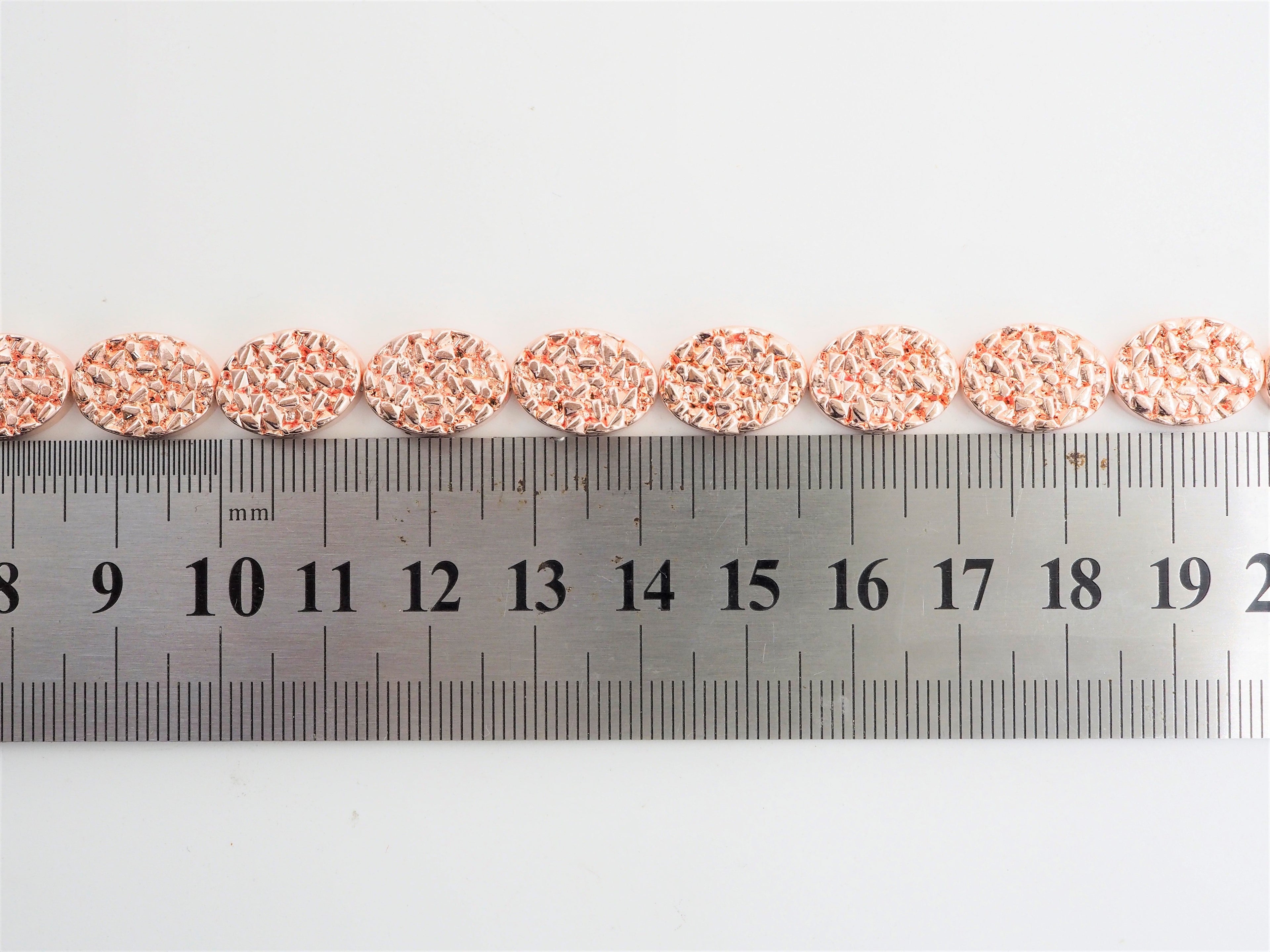 DRUZY Style Natural Light Rose Gold Hematite, 10x14mm, S105