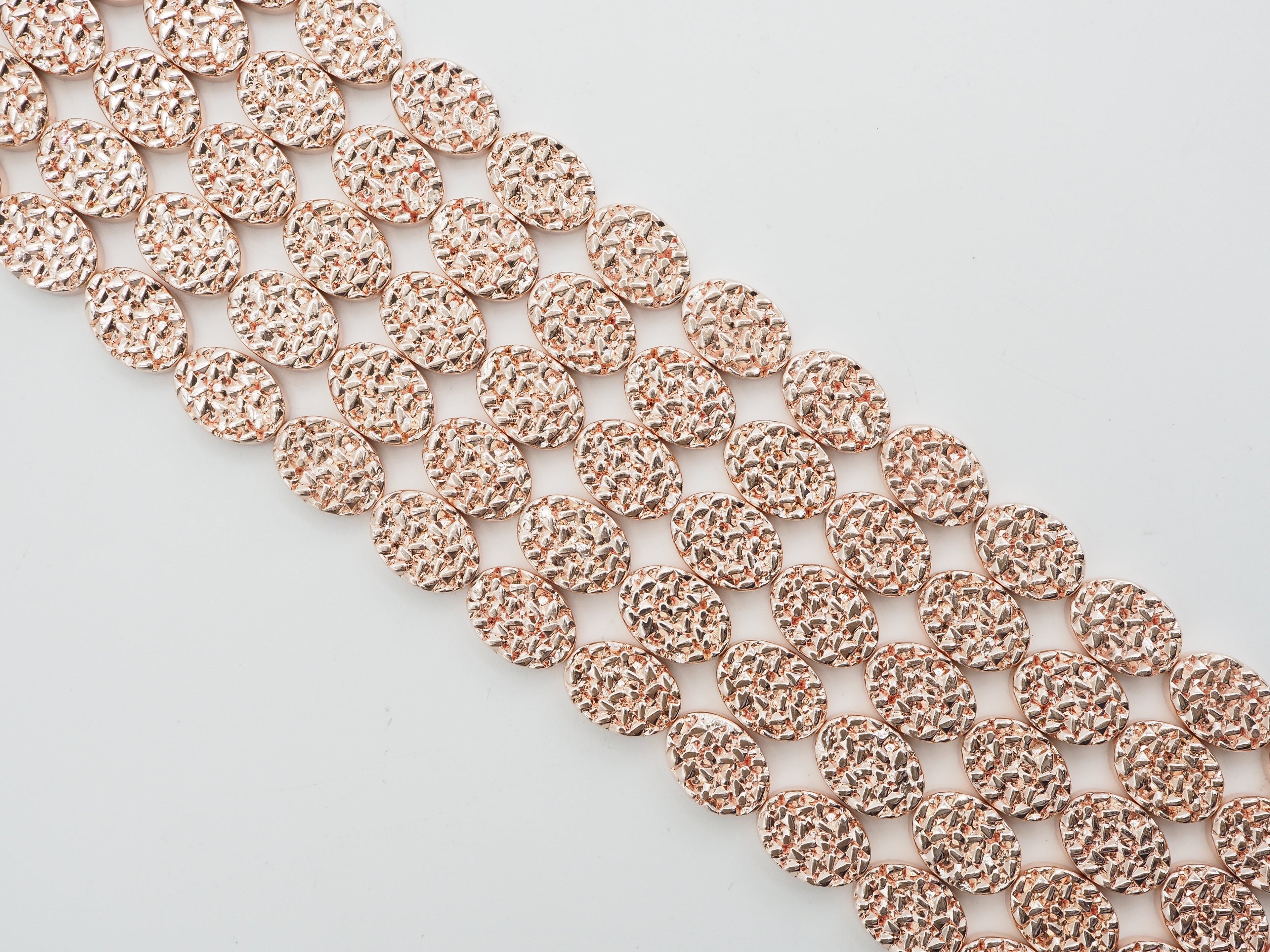 DRUZY Style Natural Light Rose Gold Hematite, 10x14mm, S105