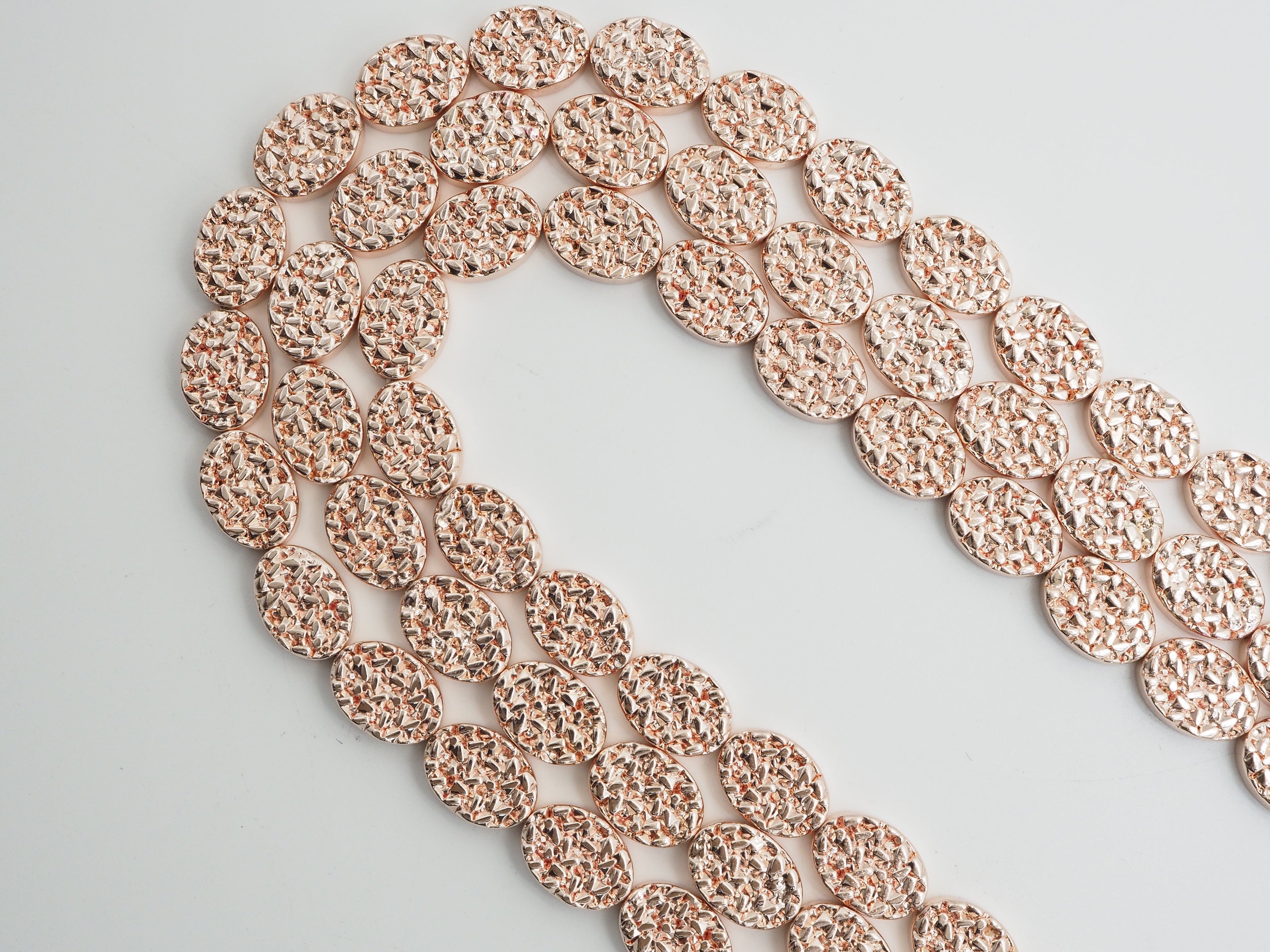 DRUZY Style Natural Light Rose Gold Hematite, 10x14mm, S105