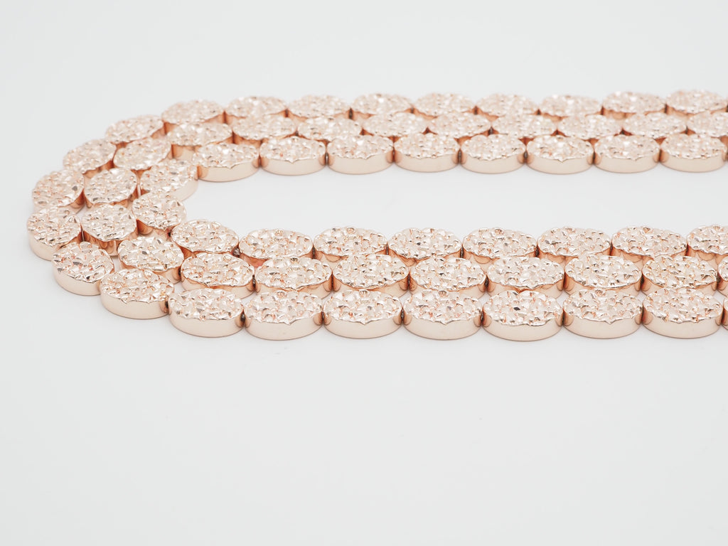 DRUZY Style Natural Light Rose Gold Hematite, 10x14mm, S105
