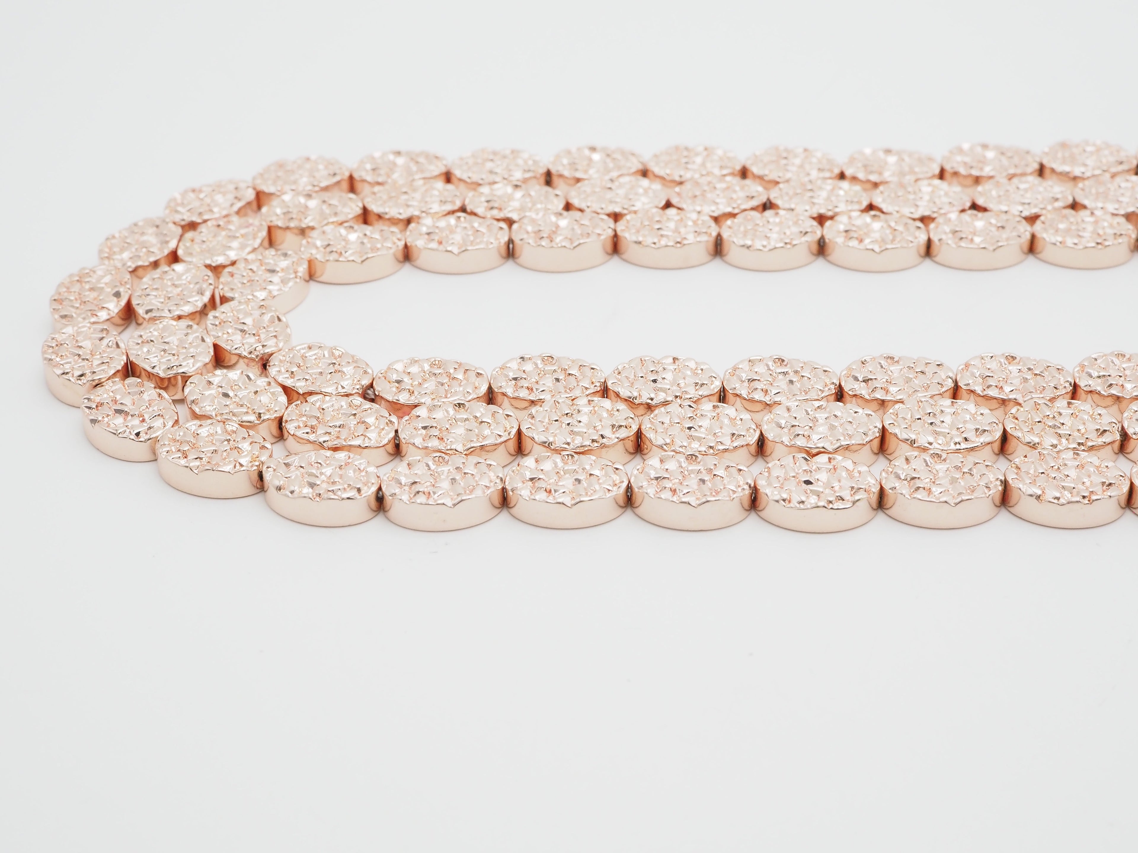 DRUZY Style Natural Light Rose Gold Hematite, 10x14mm, S105