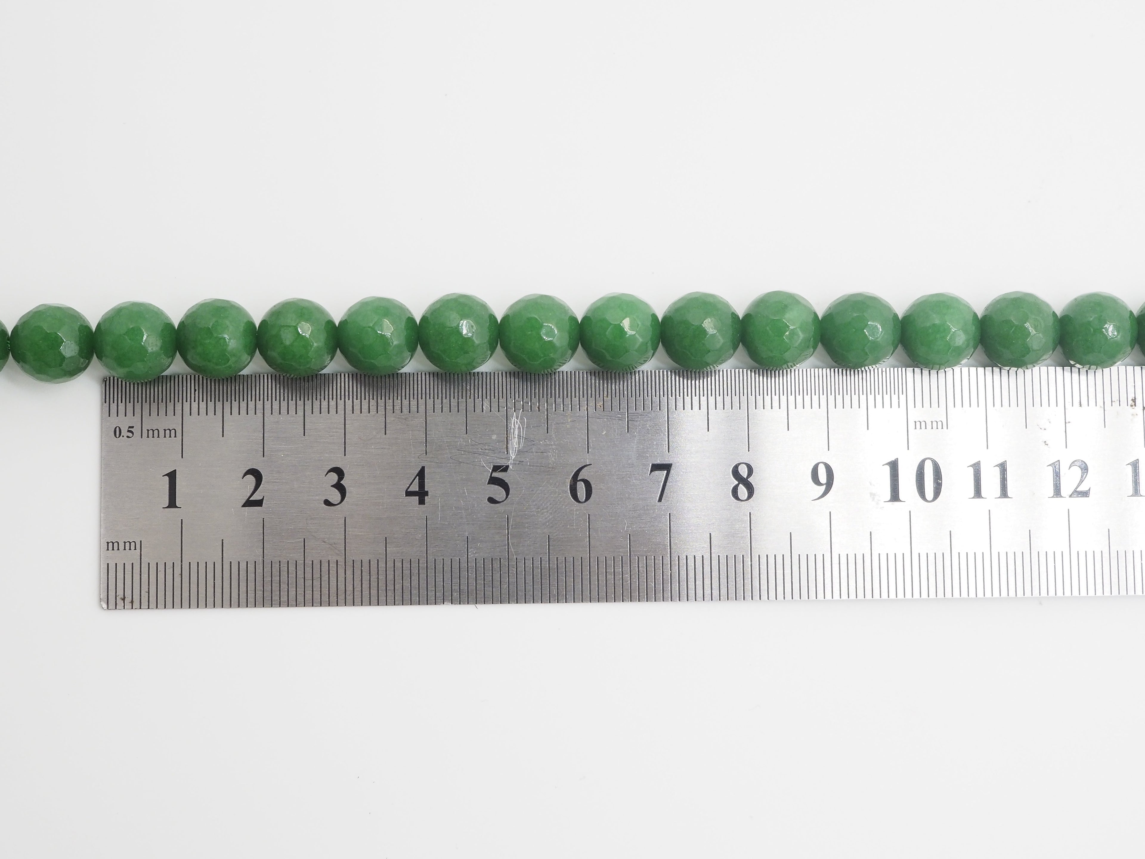Natural Faceted Emerald Jade beads, 15.5"full strand, sku# U257c