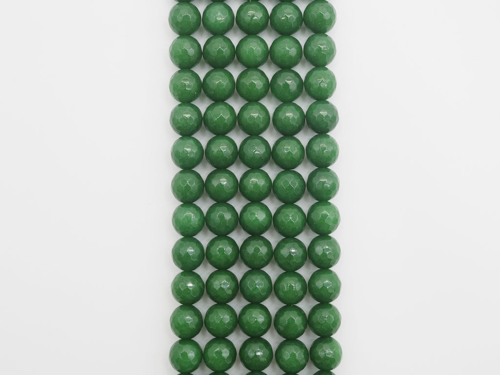 Natural Faceted Emerald Jade beads, 15.5"full strand, sku# U257c