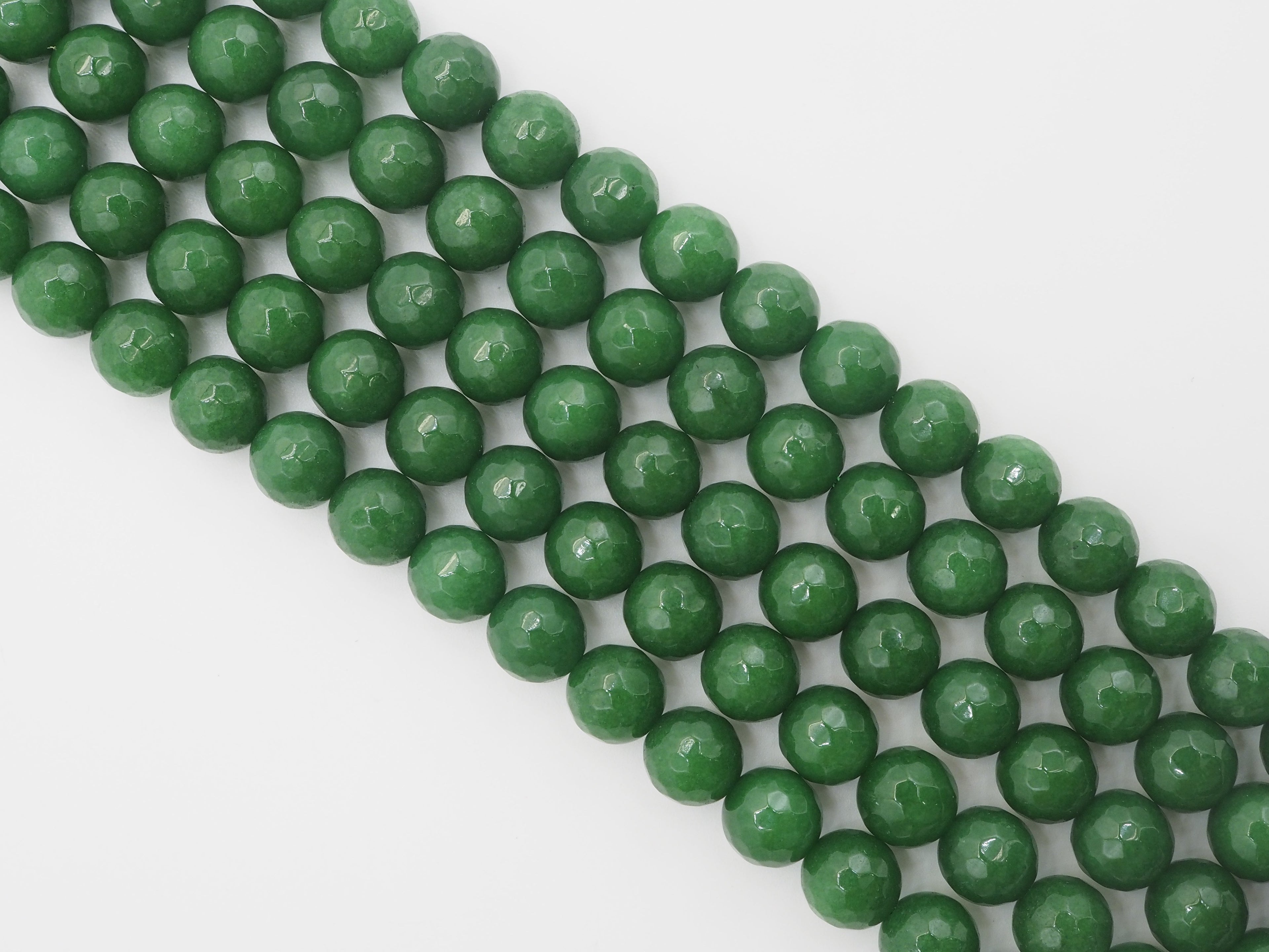 Natural Faceted Emerald Jade beads, 15.5"full strand, sku# U257c