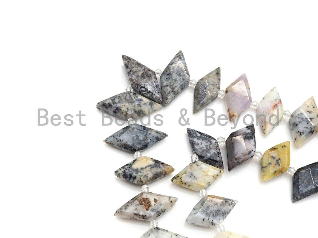 High Quality Natural Dentric Opal Horse Eye Shape Beads, Natural Dentric Opal beads, 16x30mm, sku#U678