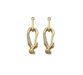 CZ Gold D Shape Connector Clasp, Sku#LK764