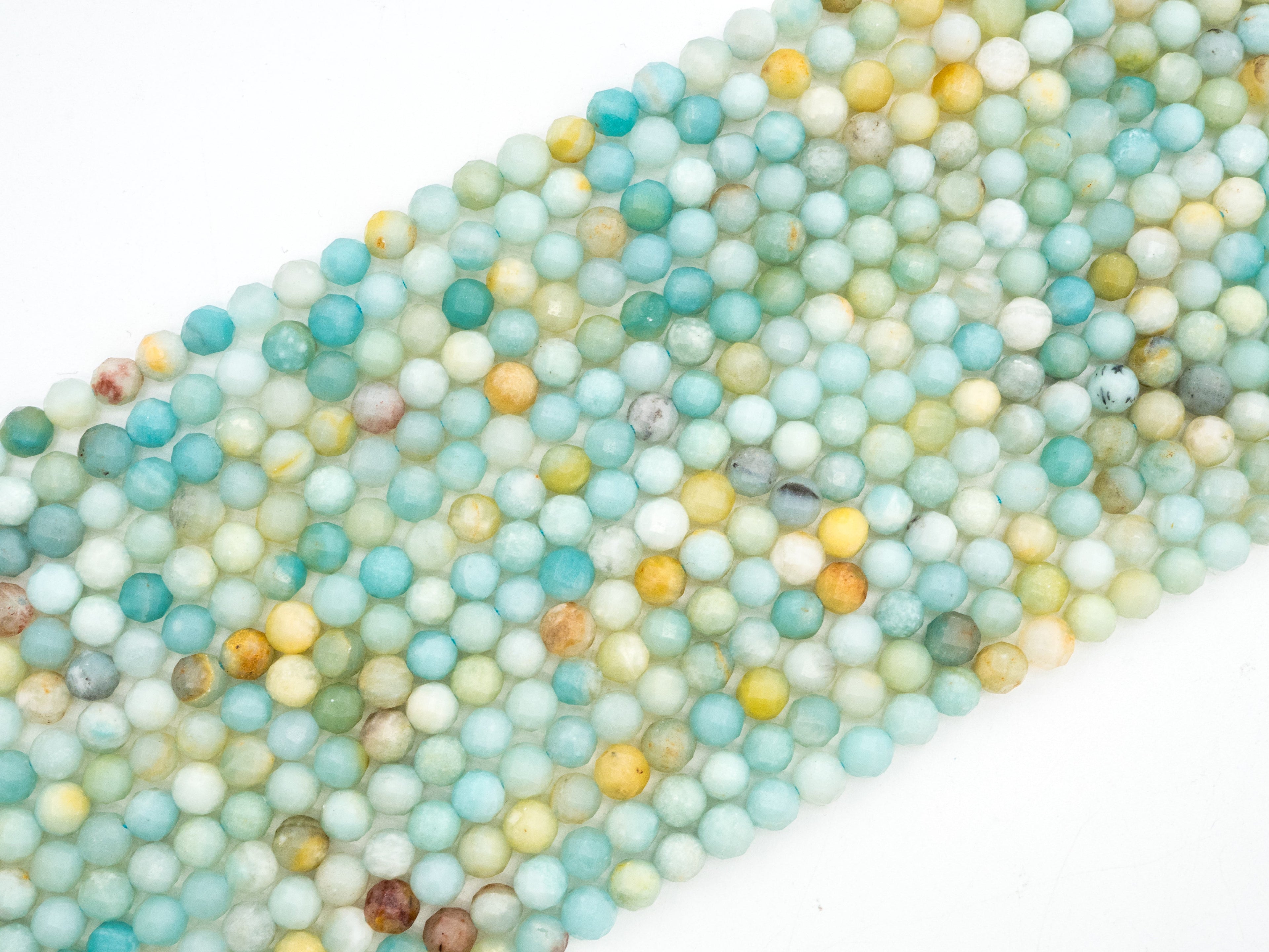 Quality Natural Amazonite beads, 6mm/8mm/10mm/12mm, Faceted Round Amazonite Gemstone Beads, 15.5inch strand, SKU#U228