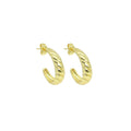 Gold Dome Huggie Earrings, Sku#JL195