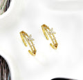 Clear CZ Gold Butterfly Thin Stackable Ring, Sku#LK738