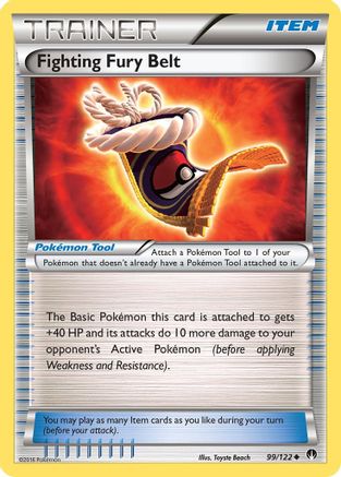 Fighting Fury Belt 099/122 - XY  BREAKpoint Reverse Holofoil