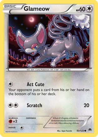 Glameow 093/122 - XY  BREAKpoint