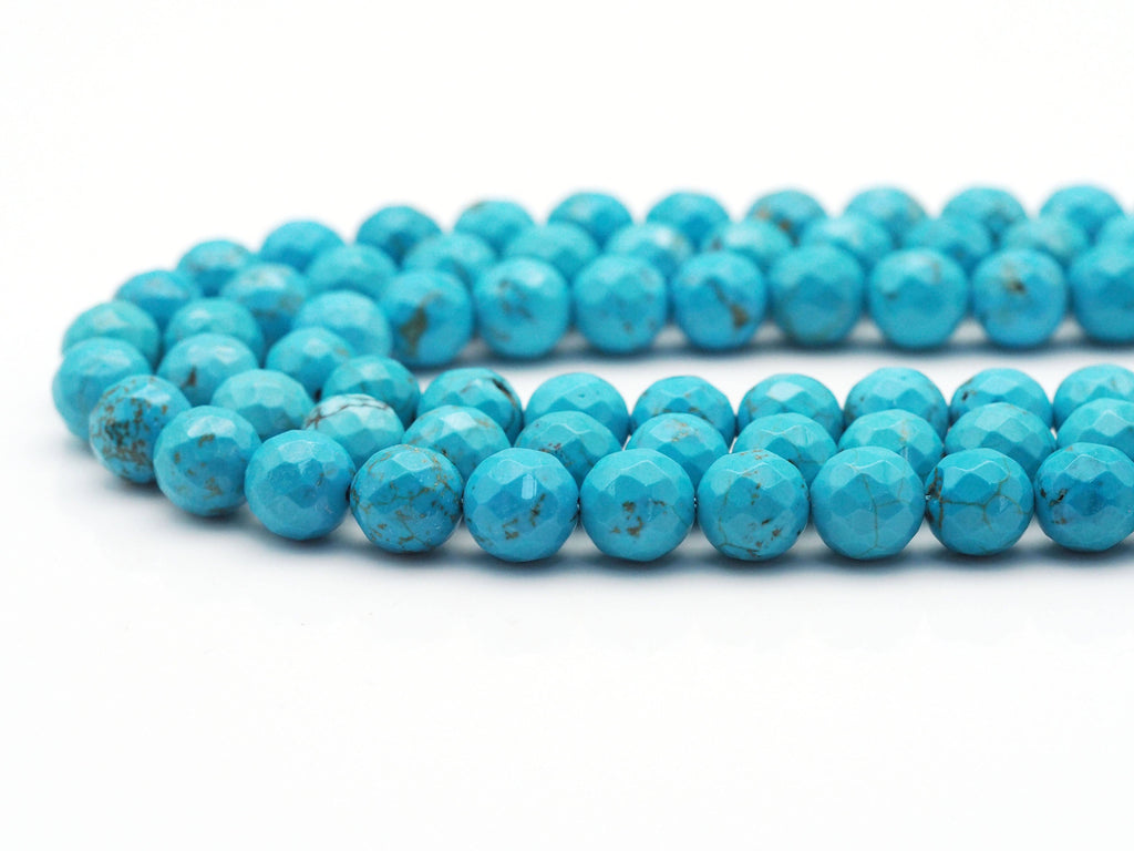 Natural Faceted Turquoise Beads, 4mm/6mm/8mm/10mm, sku#U1438